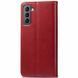 Кожаный чехол-книжка GETMAN Gallant (PU) для Samsung Galaxy S21 FE Red 777-06466 фото 3