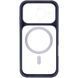 Чохол TPU+PC GETMAN Moon Clear with MagSafe для Apple iPhone 16 Pro Max (6.9") Blue 656-08461 фото 3