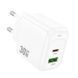 Мережевий зарядний пристрій HOCO CS55A Surplus PD30W+QC3.0 charger White 6942007631549 фото 5