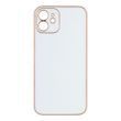 Чохол Leather Gold with Frame для iPhone 12 White 207-00372 фото