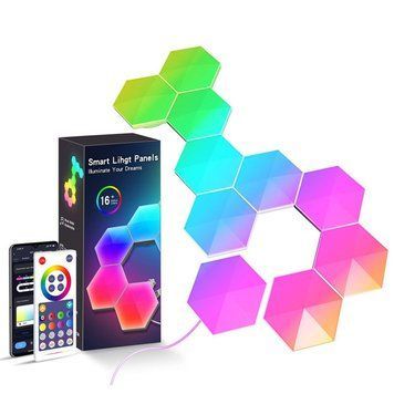 Модульный настенный светильник LED RGB 5V соты SAL-011B 10pcs Bluetooth USB with app white 656-03726 фото