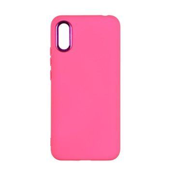 Чехол Silicone Cover Metal frame для Xiaomi Redmi 9A Shiny pink 208-03548 фото