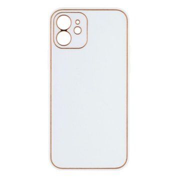 Чохол Leather Gold with Frame для iPhone 12 White 207-00372 фото
