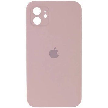 Силиконовый чехол с квадратными бортиками для iPhone 11 Pink-sand 208-00847 фото