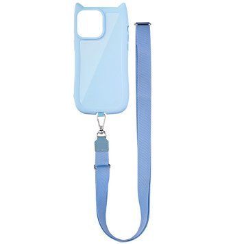 Чехол с шнурком GETMAN Cat with straps для&nbsp;iPhone 13 Pro (6.1") Blue 555-00420 фото
