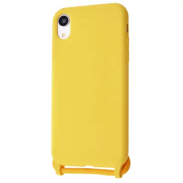Силиконовый чехол CORD для iPhone Xr с шнурком Желтый 208-01300 фото
