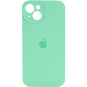 Силиконовый чехол с закрытой камерой для iPhone 13 Mentol 208-00741 фото