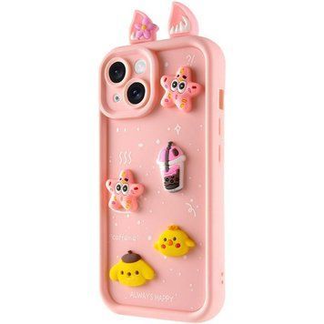 Чехол TPU Toys Case with Ears для Apple iPhone 13 (6.1") Light Pink 208-05383 фото