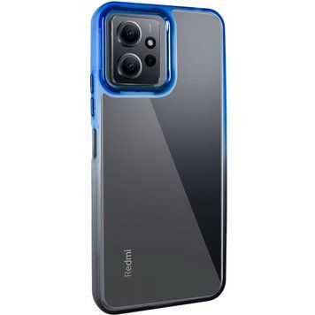 Чехол TPU+PC Fresh sip series для Xiaomi Redmi 12 Черный / Синий 777-06617 фото