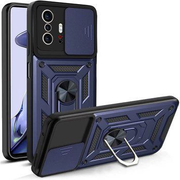 Ударопрочный чехол Camshield Serge Ring для Xiaomi 11T / 11T Pro Blue 777-04676 фото