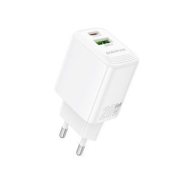 Мережевий зарядний пристрій BOROFONE BN27 Fuente PD20W+QC3.0 charger (EU) White 6941991120268 фото