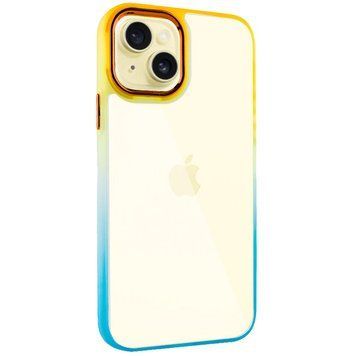Чехол TPU+PC Fresh sip series для Apple iPhone 14 (6.1") Бирюзовый / Оранжевый 777-06667 фото