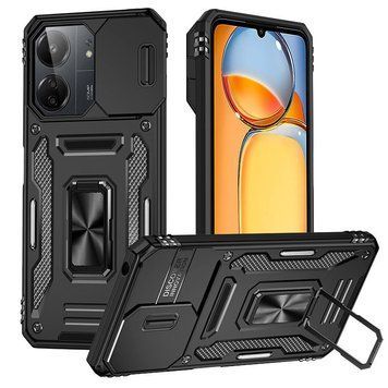 Ударопрочный чехол Camshield Army Ring для Xiaomi Redmi 13C / Poco C65 Black 777-05001 фото