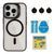 Чохол TPU+PC+Metal Stand Case with MagSafe and Camera Lenses для iPhone 16 Pro Max Black 214-03741 фото