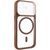 Чохол TPU+PC GETMAN Moon Clear with MagSafe для Apple iPhone 17 (6.3") Brown 656-08412 фото