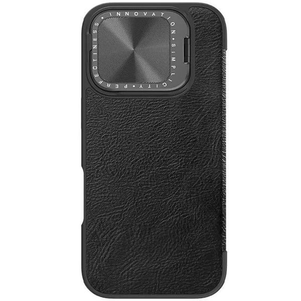 Кожаный чехол-книжка Nillkin Qin Prop для Apple iPhone 16 Pro Black 214-03399 фото