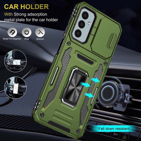 Ударопрочный чехол Camshield Army Ring для Samsung Galaxy A14 4G/5G Army Green 777-05101 фото