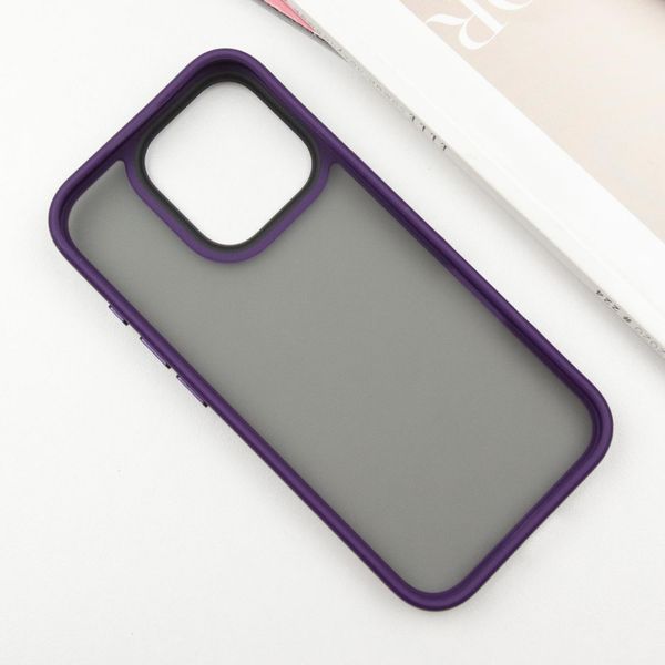 TPU+PC чехол Metal Buttons для Apple iPhone 16 Pro Max (6.9") Темно-фиолетовый 777-08243 фото
