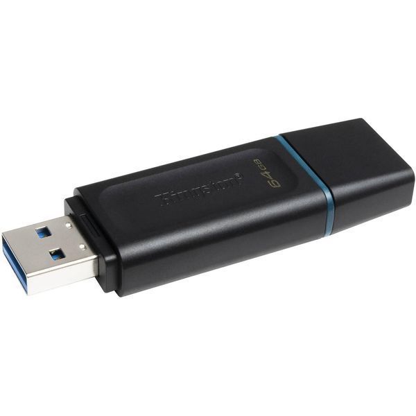 Флеш-накопичувач Kingston USB 3.2 DT Exodia 64GB Black/Teal DTX/64GB фото