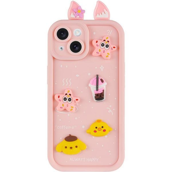 Чохол TPU Toys Case with Ears для Apple iPhone 13 (6.1") Light Pink 208-05383 фото