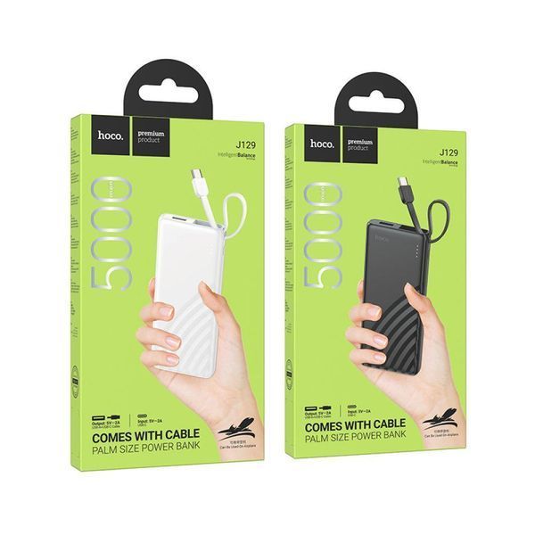 Power Bank Hoco J129 Nature with cable(USB-C) 5000mAh Черный 656-01451 фото