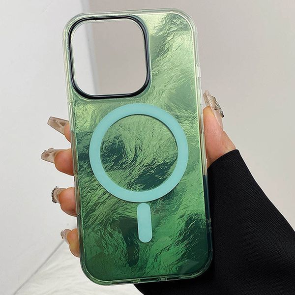 Чохол TPU Shiny Mountain (MagFit) для Apple iPhone 12 Pro / 12 (6.1") Green 555-02935 фото