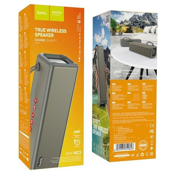 Портативна колонка HOCO HC3 Bounce sports wireless speaker Gray 656-00788 фото