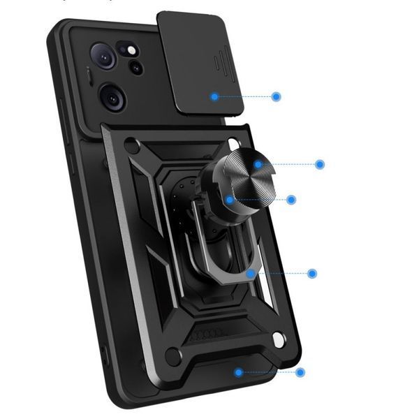 Ударопрочный чехол Camshield Serge Ring для Xiaomi 13T / 13T Pro Black 777-04451 фото