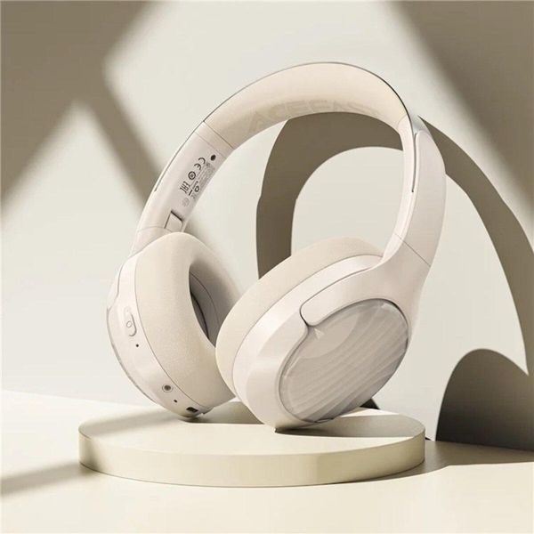 Бездротові накладні навушники ACEFAST H5 active noise cancelling wireless headset Milky White 656-03780 фото