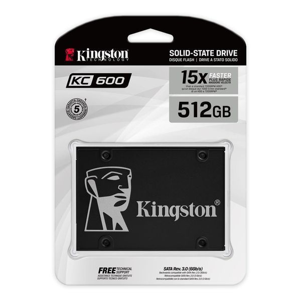 Накопичувач SSD Kingston KC600 512GB 2.5" SATAIII SKC600/512G фото