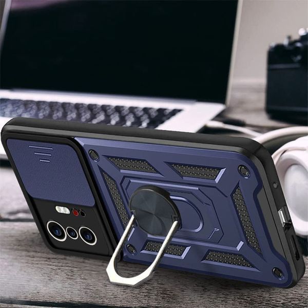 Ударостійкий чохол Camshield Serge Ring для Xiaomi 11T / 11T Pro Blue 777-04676 фото