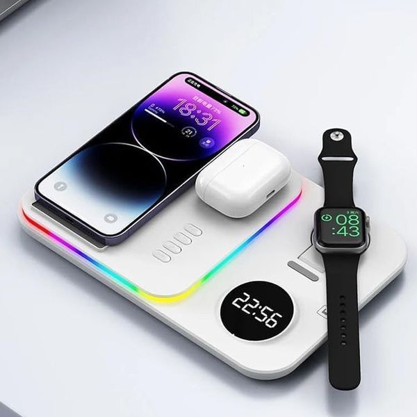 БЗУ A82 4in1 30W with clock White ILSO-00000069064-2 фото