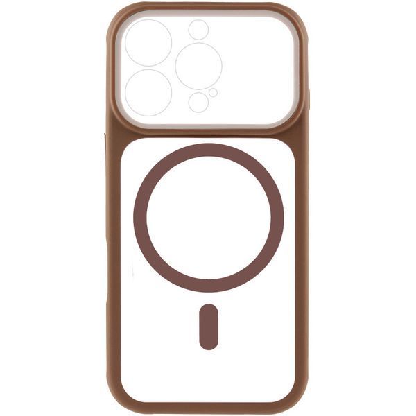 Чохол TPU+PC GETMAN Moon Clear with MagSafe для Apple iPhone 16 Pro Max (6.9") Brown 656-08462 фото