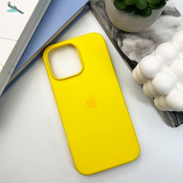 Силиконовый чехол для iPhone 16 Pro Max Sunny Yellow 666-01296 фото