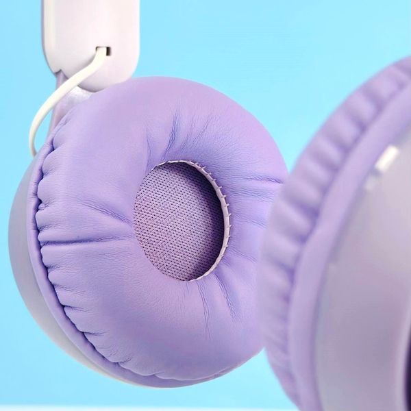 Детские беспроводные наушники с кошачьими ушками QC-28T Cat Ear Розовые 202-00369 фото