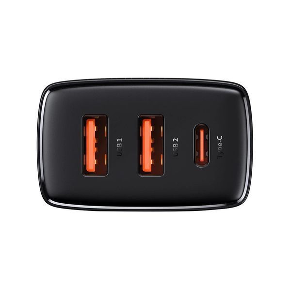 Мережевий зарядний пристрій Baseus Compact Quick Charger 2U+C 30W EU Black CCXJ-E01 фото