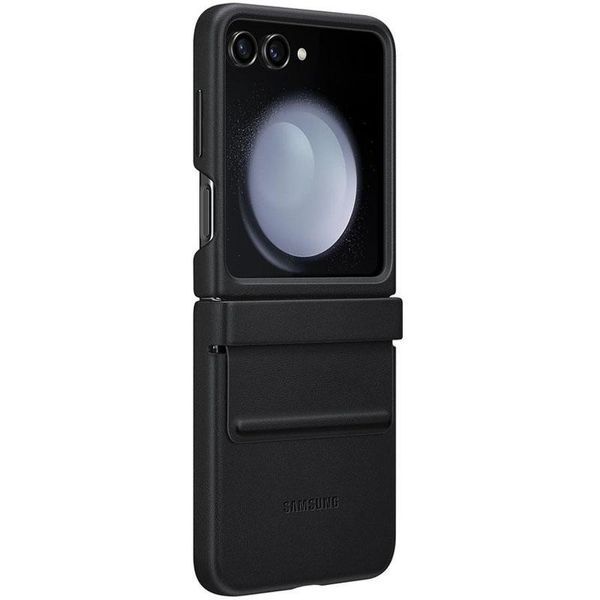 Кожаный чехол Leather Case для Samsung Galaxy Z Flip5 Black 555-03215 фото