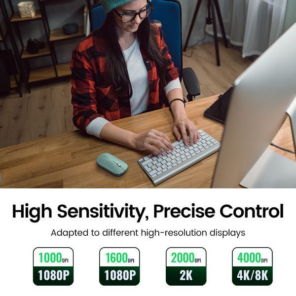 Маніпулятор миша бездротова UGREEN MU001 Portable Wireless Mouse Green UGR-90374 фото