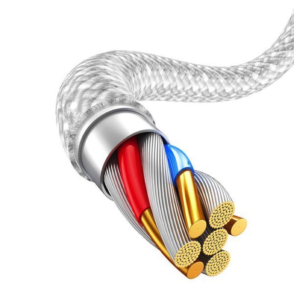 Кабель Baseus Dynamic Series Fast Charging Data Cable USB to iP 2.4A 1m White CALD000402 фото