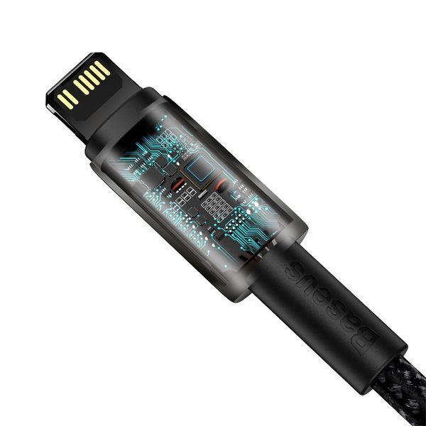 Кабель Baseus Tungsten Gold Fast Charging Data Cable Type-C to iP PD 20W 2m Black CATLWJ-A01 фото