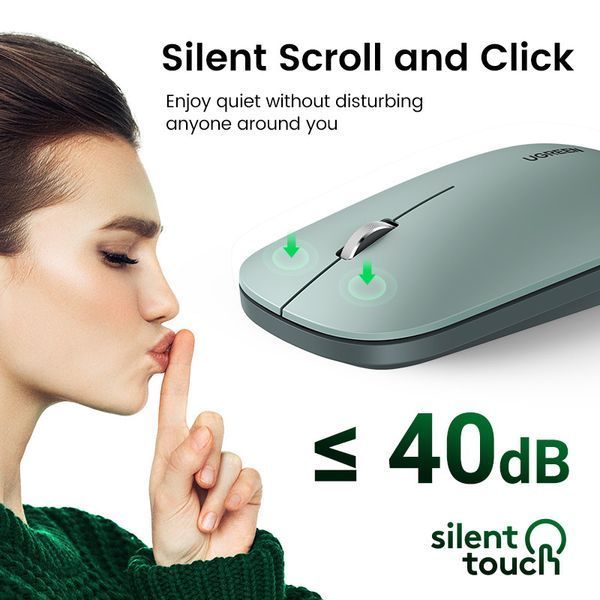 Маніпулятор миша бездротова UGREEN MU001 Portable Wireless Mouse Green UGR-90374 фото