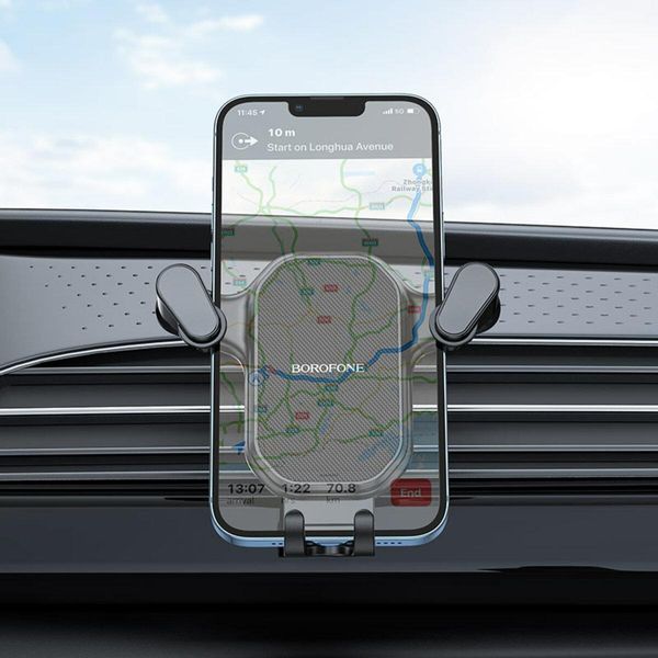 Тримач для мобільного BOROFONE BH76 Soul hook clip air outlet car holder Black 656-00460 фото