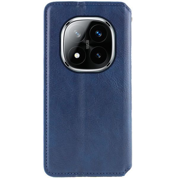 Шкіряний чохол-книжка GETMAN Cubic для Xiaomi Redmi Note 14 Pro 4G Синій 555-01636 фото