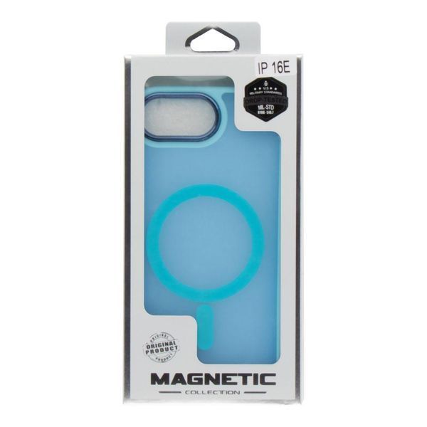Чехол TPU+PC Space Magnetic Color with Magsafe для iPhone 16e\17e Blue 214-02536 фото