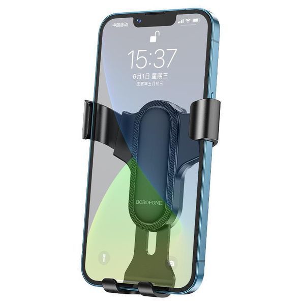 Автодержатель для телефона BOROFONE BH74 Rock air outlet gravity car holder Black 6974443386844 фото