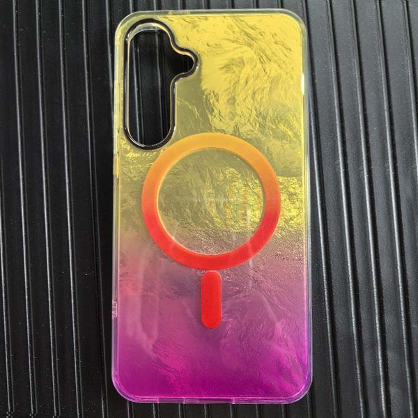 Чохол TPU Shiny Mountain (MagFit) для Samsung Galaxy S25 Yellow / Pink 555-02835 фото