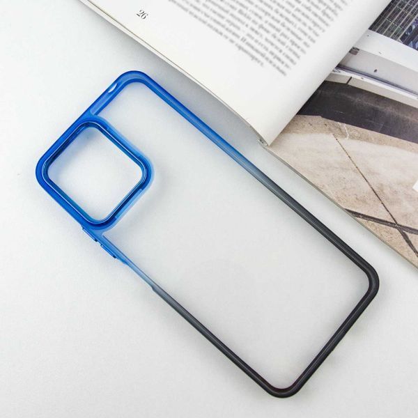 Чехол TPU+PC Fresh sip series для Xiaomi Redmi 12 Черный / Синий 777-06617 фото