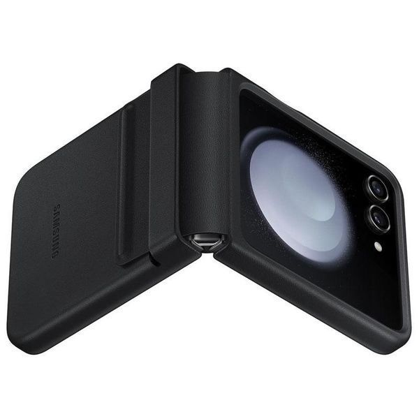 Кожаный чехол Leather Case для Samsung Galaxy Z Flip5 Black 555-03215 фото