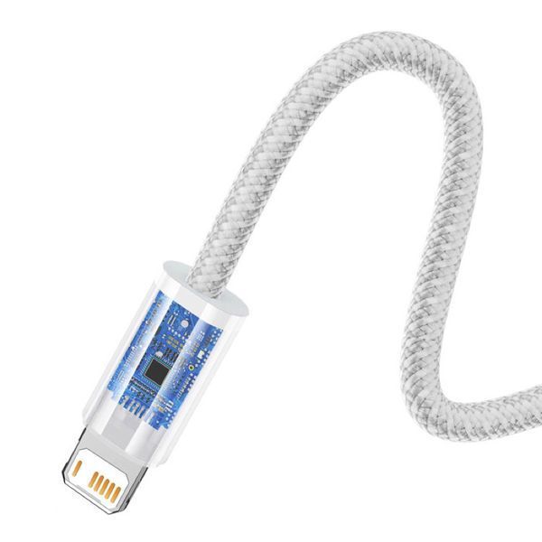 Кабель Baseus Dynamic Series Fast Charging Data Cable USB to iP 2.4A 1m White CALD000402 фото