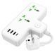 Мережевий подовжувач HOCO AC11A Voyage 2-position expansion socket(1C3A) (8.5 cm) White 6942007607063 фото 4